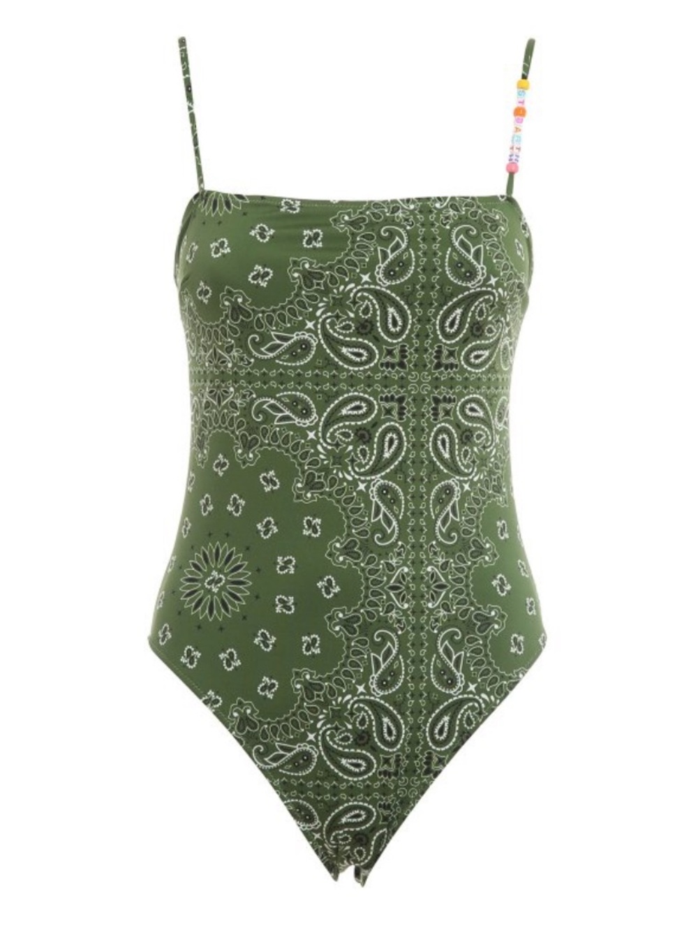 MC2 Saint Barth Bandana Print One Piece Swimsuit | Green | Women’s S
